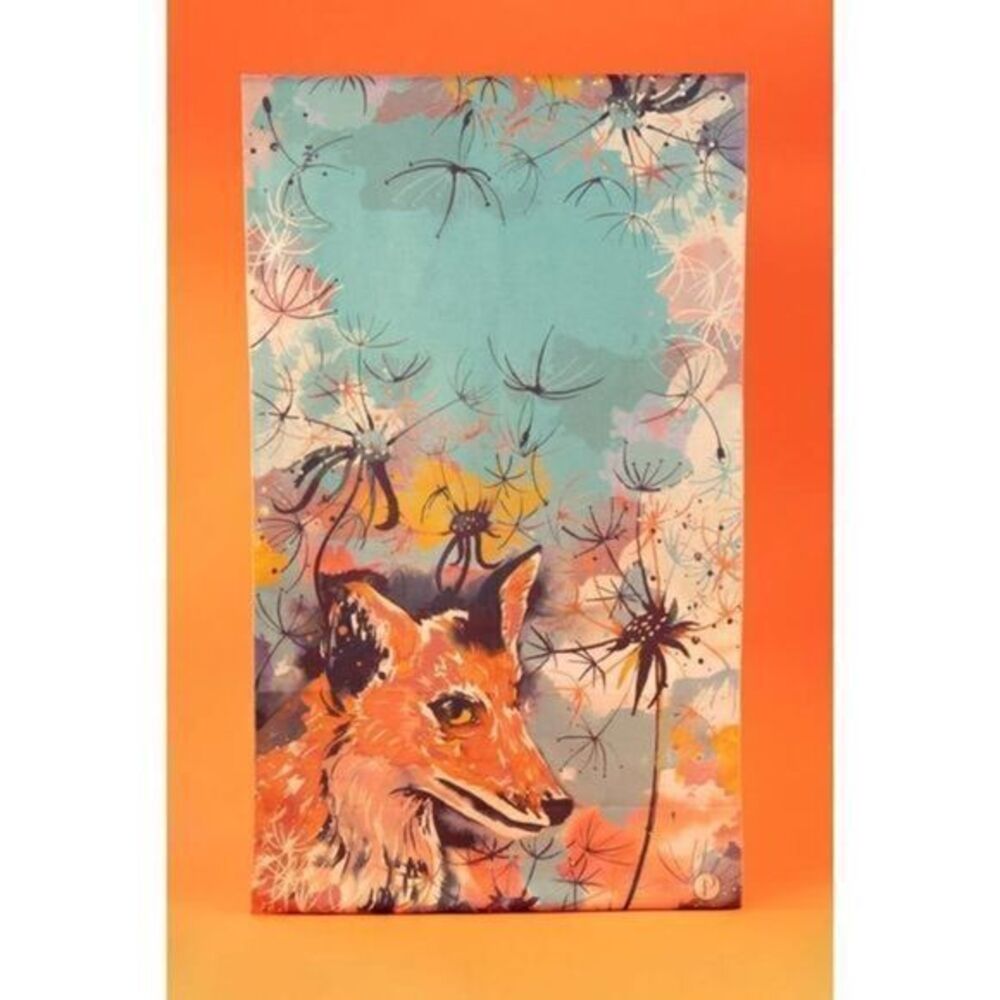 POWDER Ladies Luxury Wrap Soft Scarf Fox Print NWT Long